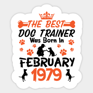 Happy Birthday Dog Mother Father 42 Years Old The Best Dog Trainer Was Born In February 1979 Sticker